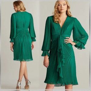 Tadashi Shoji Green Gordon Chiffon Dress Size 2